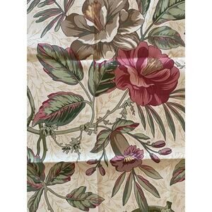 Pair 26"x26"L'Arbre Indienne Schumacher Fabric Sample Floral Cotton Butter Color